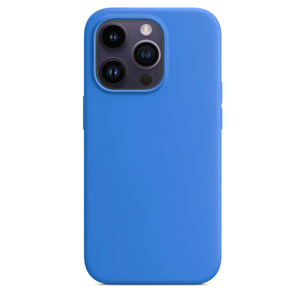 Silikon Case Hülle Mit MagSafe für iPhone 14 Pro - Blau