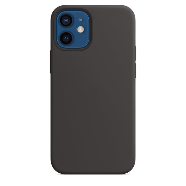 Silikon Case Hülle Mit MagSafe für iPhone 12 Mini - Schwarz