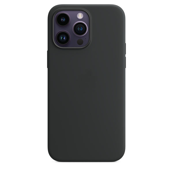 Silikon Case Hülle Mit MagSafe für iPhone 14 Pro Max - Schwarz