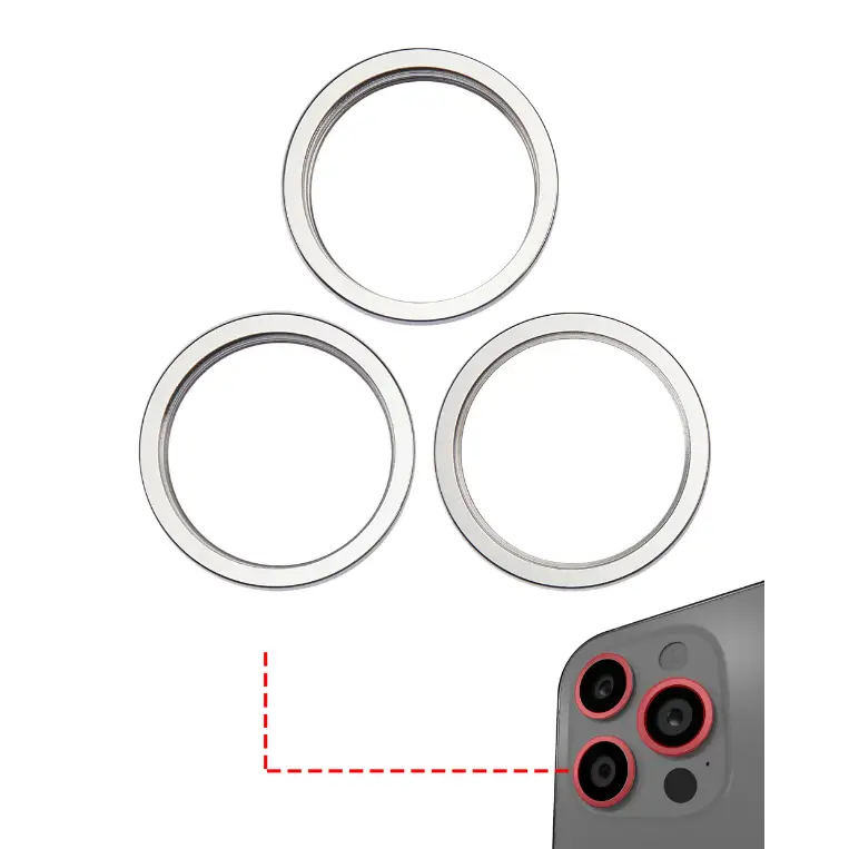 Backkamera / Rückkamera Linse Bezel Ring kompatibel für iPhone iPhone 14 Pro / 14 Pro Max (Silver)
