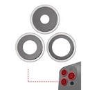 Backkamera / Rückkamera Linse mit Bracket & Bezel kompatibel für iPhone 14 Pro / 14 Pro Max (Silver)