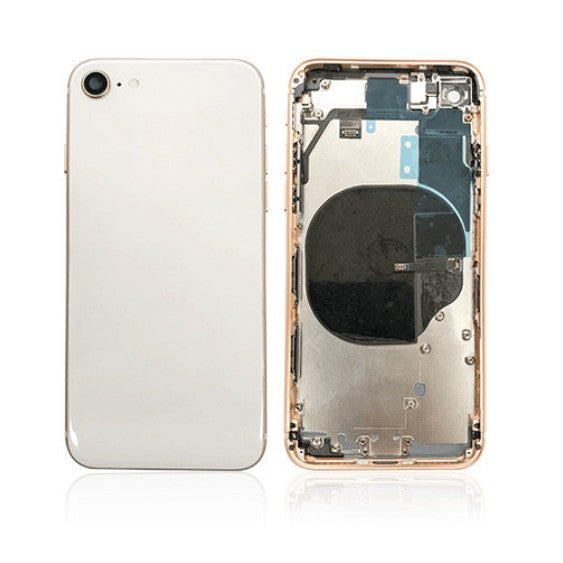 Cover posteriore / conchiglia posteriore con parti piccole preassemblate compatibili per iPhone 8 (oro)