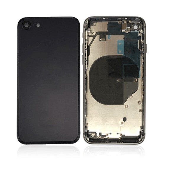 Couverture arrière / coque arrière avec petites pièces pré-assemblées compatibles pour iPhone 8 (gris spatial)