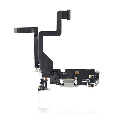 Charging Port Flex Kabel Kompatibel für iPhone 14 Pro (Premium) (Silver)