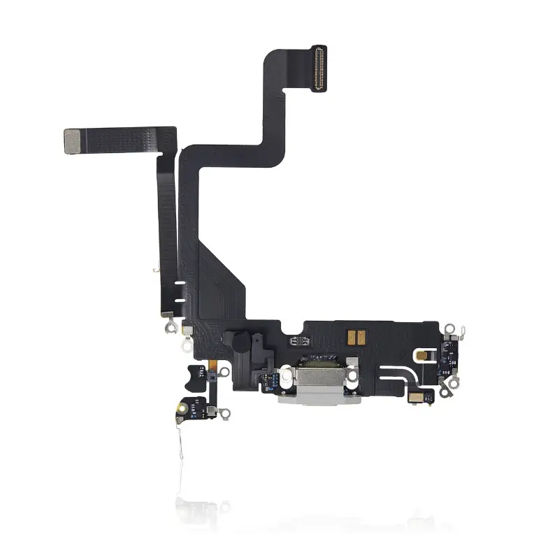 Charging Port Flex Kabel Kompatibel für iPhone 14 Pro (Premium) (Silver)