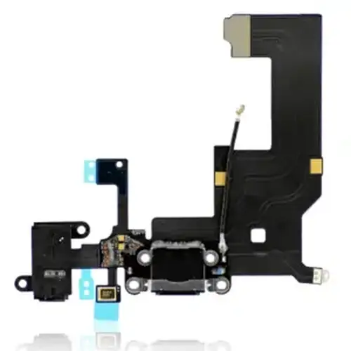 Charging Port Kabel - Ladebuchse - Ladebuchse Kompatibel für iPhone 5 (Space Grau)