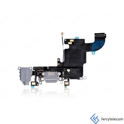 Charging Port Kabel - Ladebuchse - Ladebuchse Kompatibel für iPhone 6S (Aftermarket Qualität) (Space Grau)