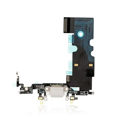 Charging Port Kabel - Ladebuchse - Ladebuchse Kompatibel für iPhone 8 / SE (2020/2022) (Premium) (Silber)
