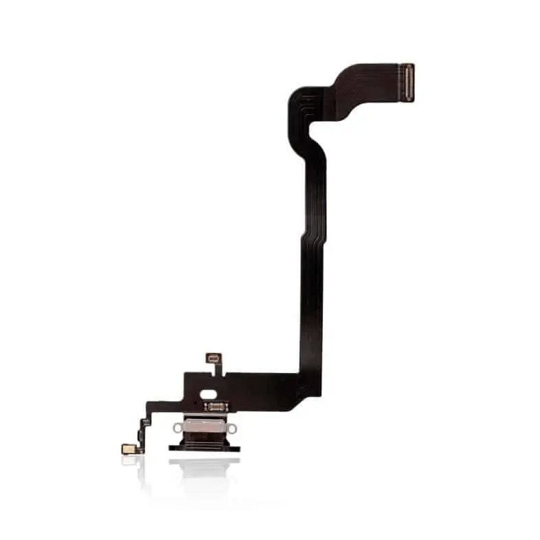 Charging Port Kabel - Ladebuchse - Ladebuchse Kompatibel für iPhone X (Premium) (Space Grau)