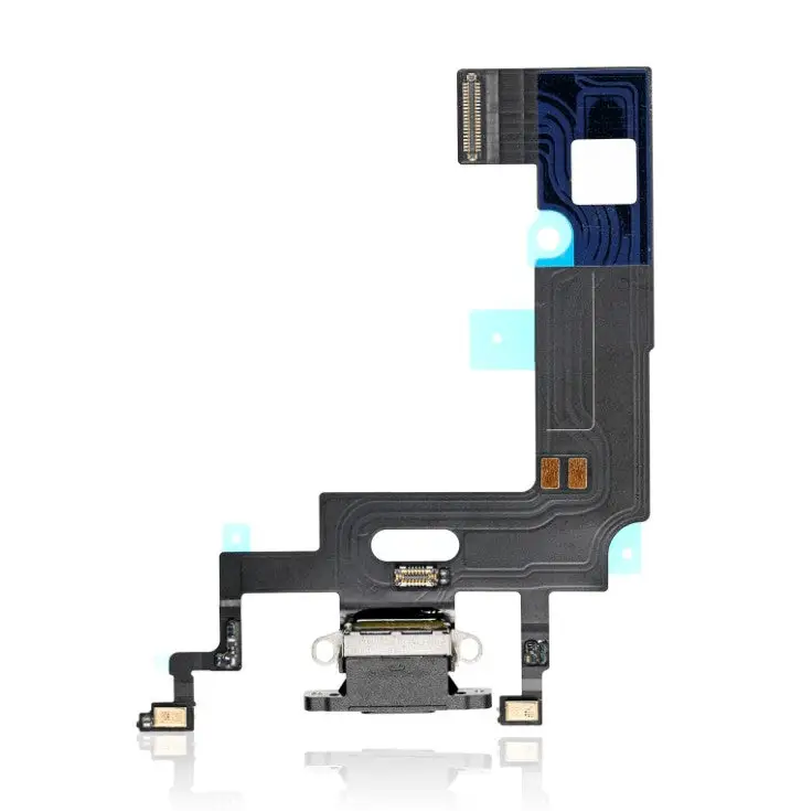 Charging Port Kabel - Ladebuchse - Ladebuchse Kompatibel für iPhone XR (Aftermarket Qualität) (Schwarz)
