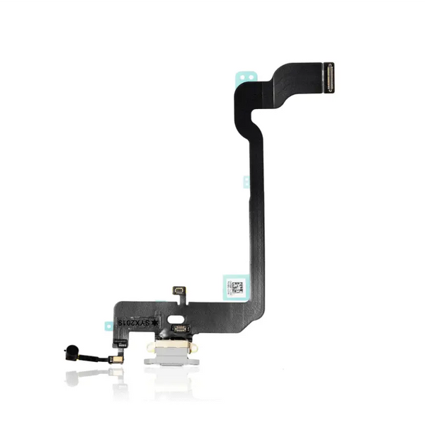 Charging Port Kabel - Ladebuchse - Ladebuchse Kompatibel für iPhone XS Max (Aftermarket Qualität) (Silber)