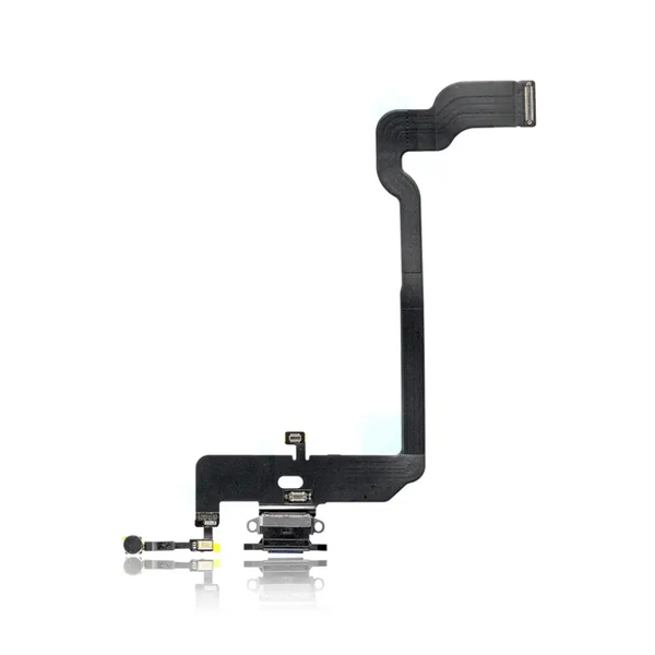 Charging Port Kabel - Ladebuchse - Ladebuchse Kompatibel für iPhone XS Max (Aftermarket Qualität) (Space Grau)