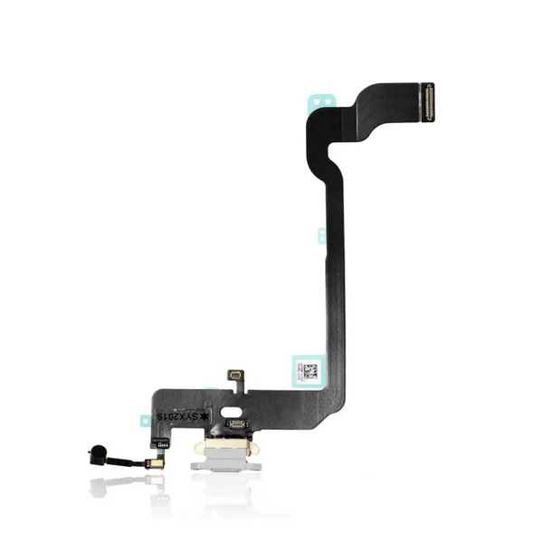 Charging Port Kabel - Ladebuchse - Ladebuchse Kompatibel für iPhone XS Max (Premium) (Silber)