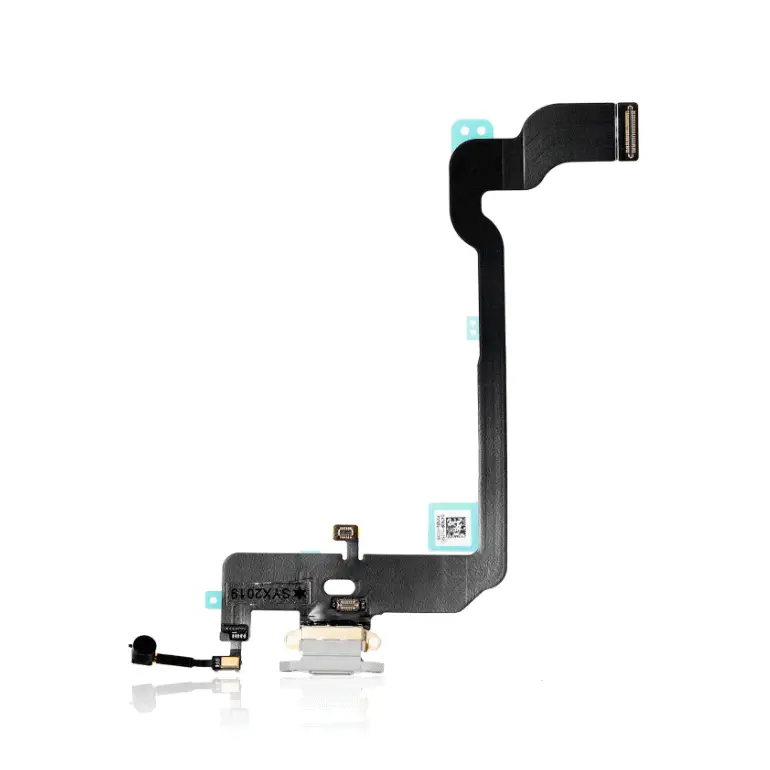 Charging Port Kabel - Ladebuchse - Ladebuchse Kompatibel für iPhone XS (Premium) (Silber)