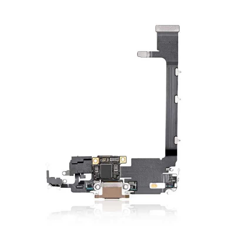 Charging Port Kabel - Ladebuchse - Ladebuchse mit Board Kompatibel für iPhone 11 Pro Max (Gold) (Premium)
