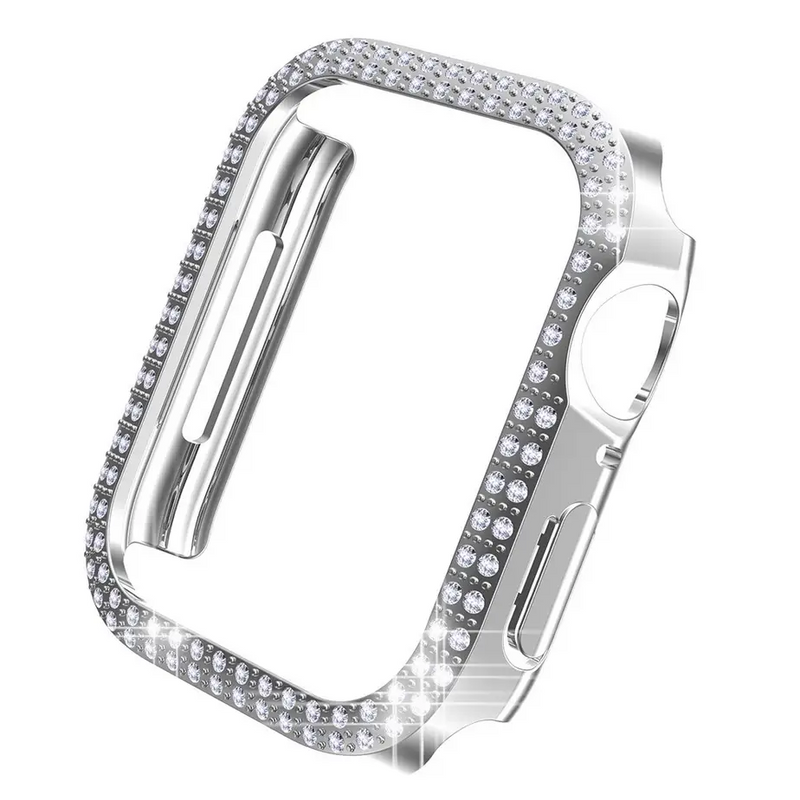 Diamant Schutzhülle für Apple Watch Series 7/8/SE 2022 (41mm) - Silber