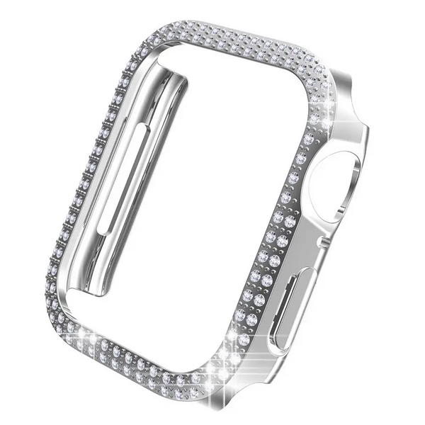 Diamant Schutzhülle für Apple Watch Series 7/8/SE 2022 (45mm) - Silber