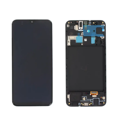 Galaxy A20 / M10s Schwarz OLED Display Bildschirm - SM-A205F / GH82-19571A / GH82-19572A (Service Pack)