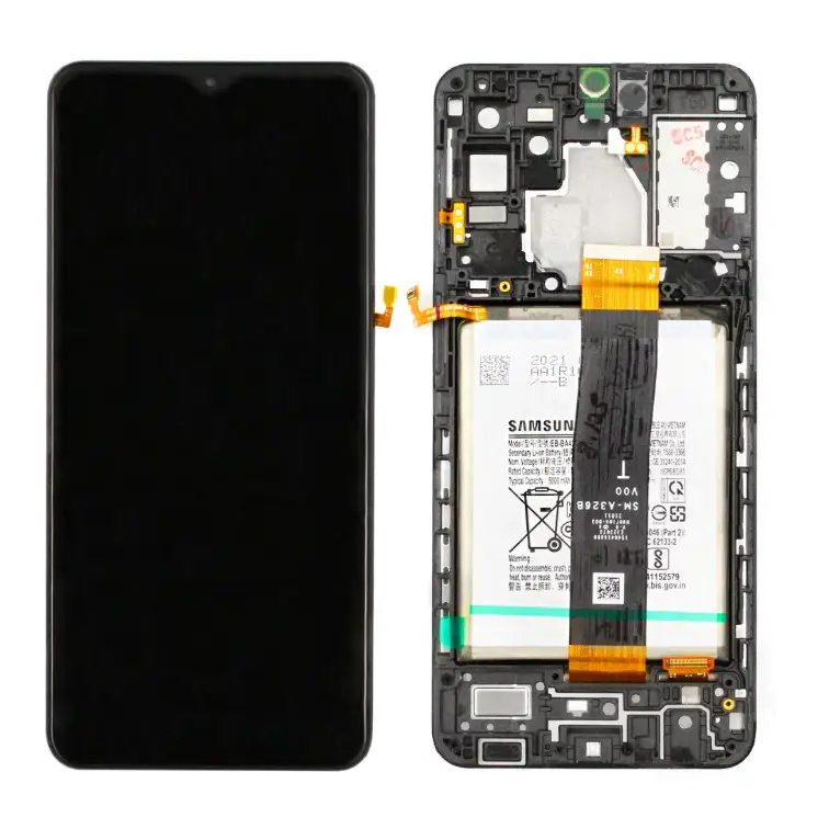Galaxy A32 5G Schwarz OLED Display Bildschirm (including Batterie - Akku) - SM-A326B / GH82-25453A / GH82-25454A (Service Pack)