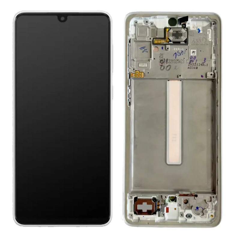 Galaxy A33 5G Weiß OLED Display Bildschirm - SM-A336B / GH82-28143B / GH82-28144B (Service Pack)
