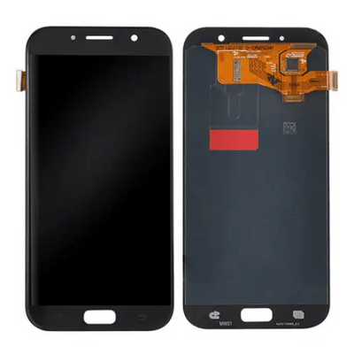 Galaxy A7 2017 Schwarz OLED Display Bildschirm