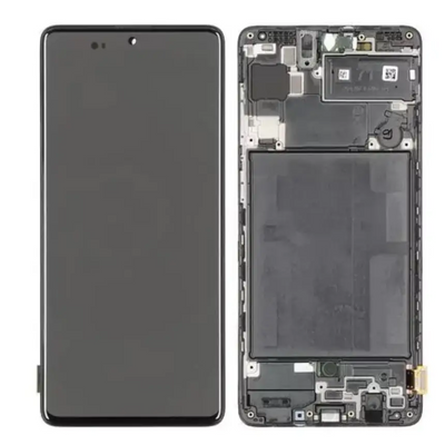 Galaxy A71 Schwarz OLED Display Bildschirm - SM-A715F / GH82-22152A / GH82-22248A (Service Pack)