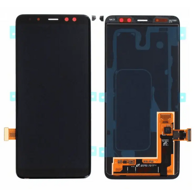 Galaxy A8 2018 Schwarz OLED Display Bildschirm