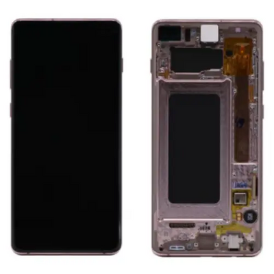 Galaxy S10 Plus Ceramic Weiß OLED Display Bildschirm - SM-G975F / GH82-18849J / GH82-18834J (Service Pack)