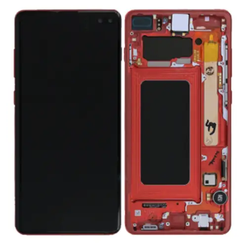 Galaxy S10 Plus Rot OLED Display Bildschirm - SM-G975F / GH82-18849H / GH82-18834H (Service Pack)