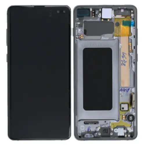 Galaxy S10 Plus Schwarz OLED Display Bildschirm - SM-G975F / GH82-18849A / GH82-18834A (Service Pack)