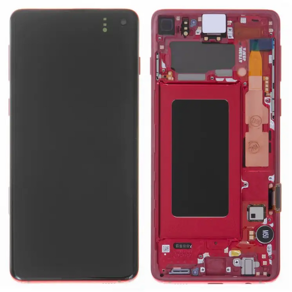 Galaxy S10 Rot OLED Display Bildschirm - SM-G973F / GH82-18850H / GH82-18835H (Service Pack)