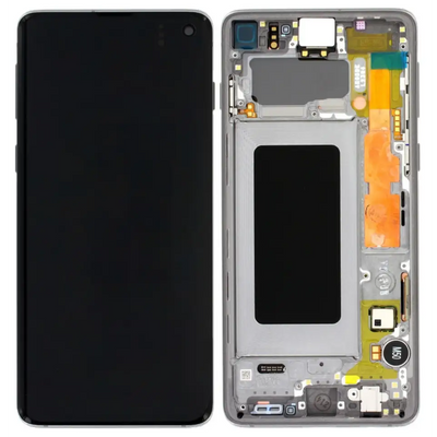 Galaxy S10 Silber OLED Display Bildschirm - SM-G973F / GH82-18850G / GH82-18835G (Service Pack)