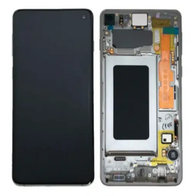 Galaxy S10 Weiß OLED Display Bildschirm - SM-G973F / GH82-18850B / GH82-18835B (Service Pack)