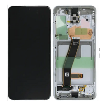 Galaxy S20 Plus / Galaxy S20 Plus 5G Cloud Weiß OLED Display Bildschirm - SM-G985F / GH82-22134B / GH82-22145B (Service Pack)