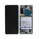 Galaxy S21 Phantom Weiß OLED (including Batterie - Akku) Touchscreen - SM-G991B / GH82-24716C / GH82-24718C (Service Pack)