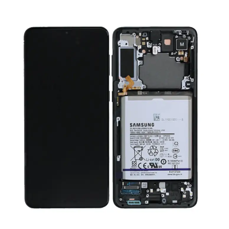 Galaxy S21 Plus Phantom Schwarz OLED (including Batterie - Akku) Touchscreen - SM-G996B / GH82-24555A / GH82-24744A (Service Pack)