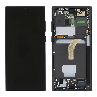 Galaxy S22 Ultra Schwarz OLED Display Bildschirm – SM-G908B / GH82-27488A / GH82-27489A (Service Pack)