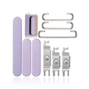 Hard Buttons - Harte Tasten (Power/Volume/Switch) Kompatibel für iPhone 14 Pro / 14 Pro Max (Dunkellila)