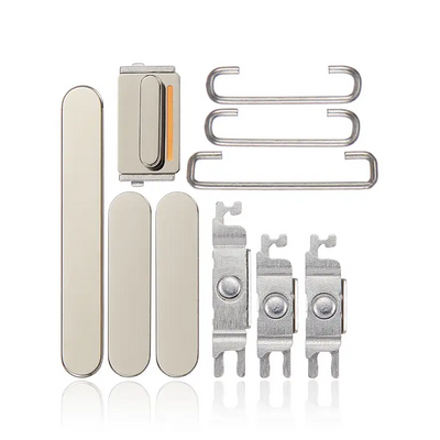 Hard Buttons - Harte Tasten (Power/Volume/Switch) Kompatibel für iPhone 14 Pro / 14 Pro Max (Gold)