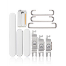 Hard Buttons - Harte Tasten (Power/Volume/Switch) Kompatibel für iPhone 14 Pro / 14 Pro Max (Silver)