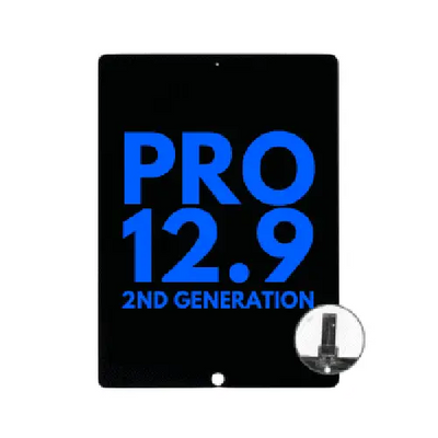 LCD Assembly Display Bildschirm mit Touchscreen Glas - Digitizer & Daughter Board Flex Pre-Installed für iPad Pro 12.9" (2nd Gen / 2017) (Original) (Schwarz)
