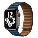 Leder Armband für Apple Watch (42/44/45,49mm) - Größe M/L (230mm) - Dunkelblau