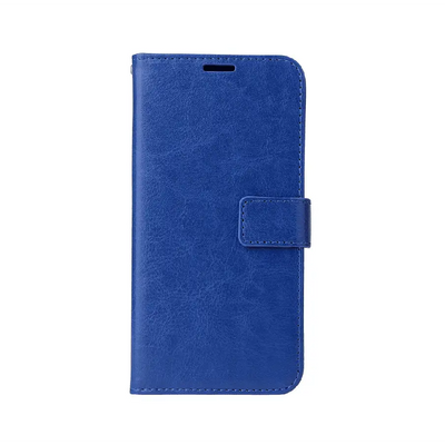 Leder Flip Case Hülle für iPhone 13 - Blau
