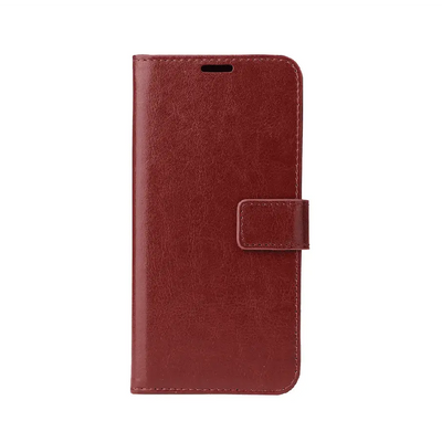 Leder Flip Case Hülle für iPhone 13 - Braun
