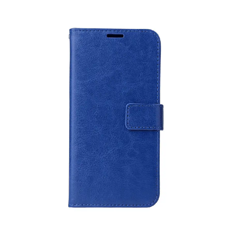 Leder Flip Case Hülle für iPhone 14 Pro - Blau