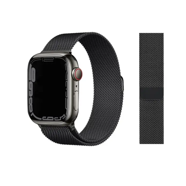 Milanese Loop Armband für Apple Watch (38/40/41mm) - Größe S/M (230mm) - Schwarz