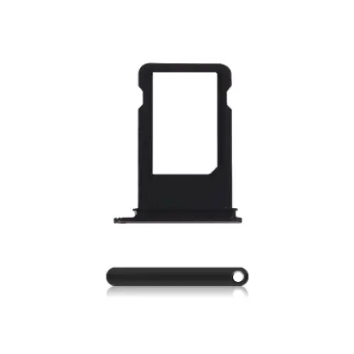 Sim Tray Karten Kompatibel für iPhone 7 Plus (Jet Schwarz) -