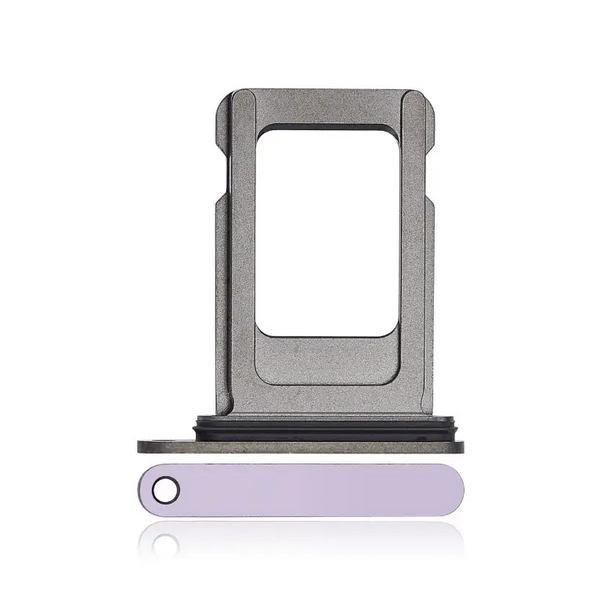 Single SIM Card Tray Kompatibel für iPhone 14 Pro / 14 Pro Max (Dunkellila)