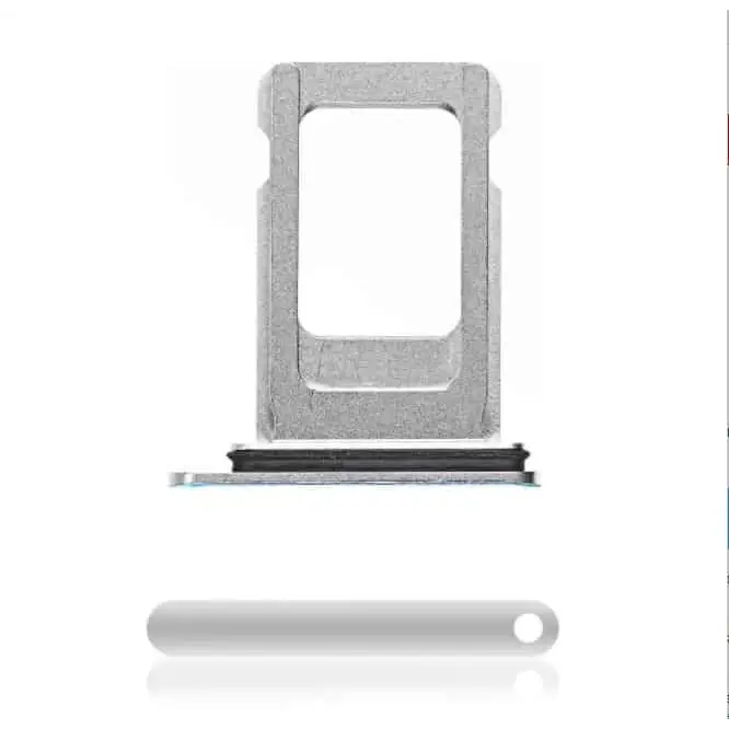 Single SIM Card Tray Kompatibel für iPhone XS Max (Silber) -