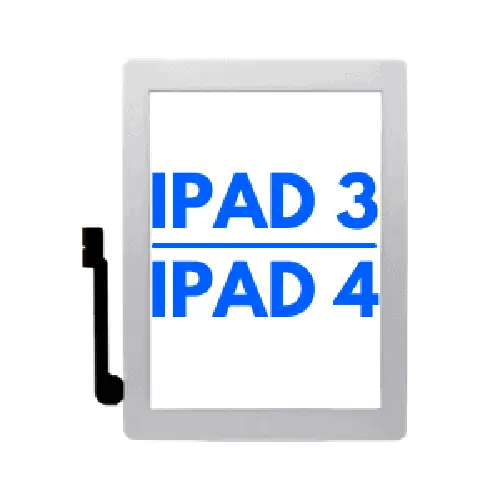 Touchscreen Glas - Digitizer Kompatibel für IPAD 3 / IPAD 4 (Weiß)